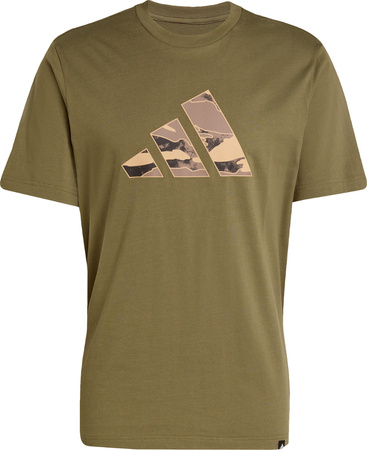 Koszulka męska adidas Camo Logo Graphic khaki KA7131