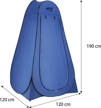Przebieralnia namiot prysznic turystyczny Nils Camp NC1706 niebieski 120x120x190cm