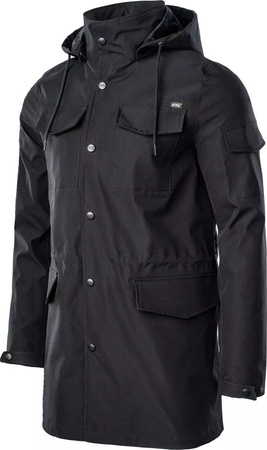 Męska kurtka płaszcz z kapturem wodoszczelna przejściowa Magnum Ursus czarna rozmiar M