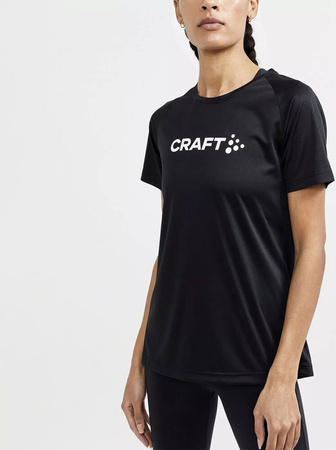 Damska koszulka Craft CORE UNIFY LOGO TEE W czarny rozmiar S