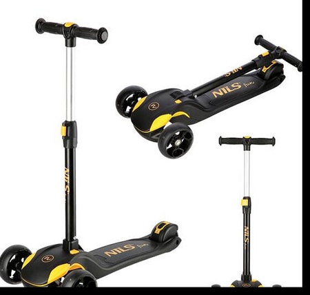 Hulajnoga dziecięca Nils fun hlb122 led black