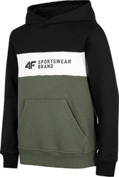 Bluza dla chłopca 4F zielono-czarna HJZ22 JBLM003 46S