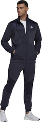 Dres męski adidas Satin French Terry Track Suit granatowy HI5396