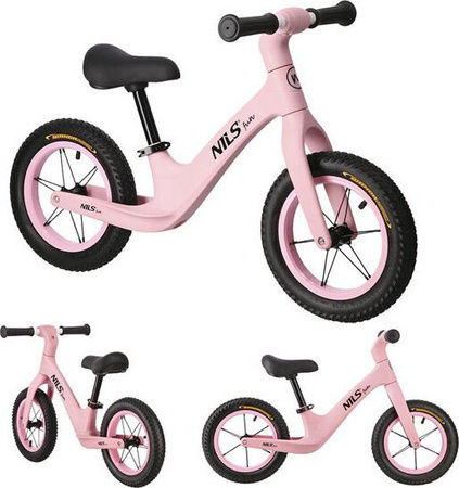 Rowerek biegowy Nils fun rb100 pink