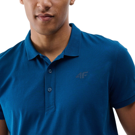 Koszulka męska polo 4F M367 niebieska 4FWMM00TPTSM367 46S