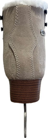 Łyżwy figurowe damskie Roces Suede Eco-Fur beżowo-brązowe 450702 00001