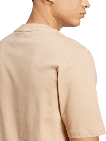 Koszulka męska adidas Essentials Small Logo Single Jersey beżowa JX5657