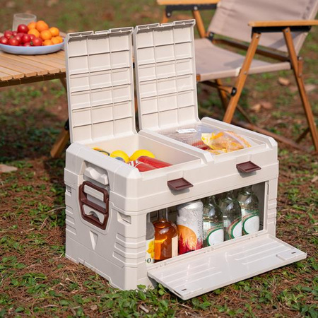 Składana skrzynia kempingowa turystyczna z pokrywą 50l Nils camp NCB4003