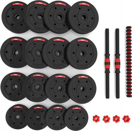 Sztanga gryf z obciążeniem sztangielki / hantle kompozyt HMS SGP40 40 kg