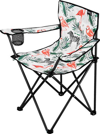 Krzesło fotel turystyczne składane Nils camp NC1625 flaming 80x80x47cm