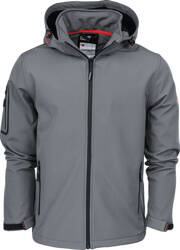 Kurtka przejściowa softshell z kapturem męska Ozoshi Kazaiuki grafitowa OZ93358