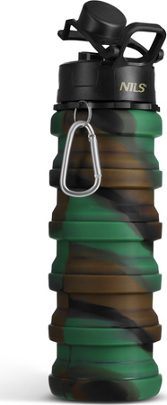Bidon turystyczny silikonowy składany Nils NC4106 moro 500ml