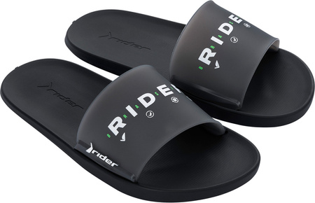 Klapki męskie Rider Graphics czarno-białe 83420-AJ244