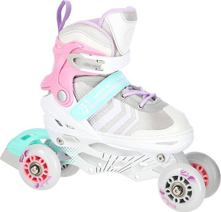 Łyżworolki z wymienną płozą figurową rolki wrotki 4w1 Nils Extreme NH18192 rozmiar L 39-43