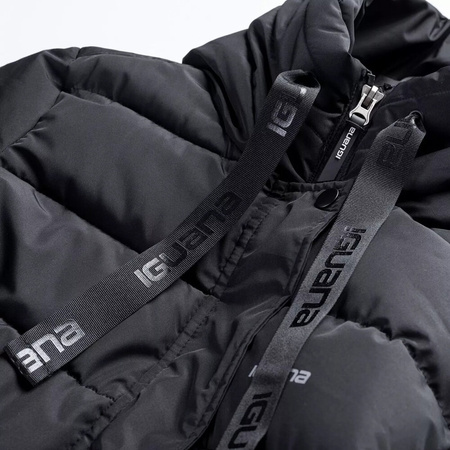 Damski płaszcz pikowany zimowy z kapturem Iguana Manka W rozmiar XL