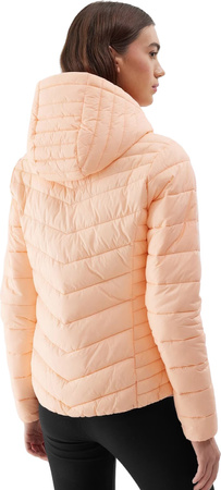 Kurtka damska puchowa 4F F351 morelowa 4FWSS24TDJAF351 70S