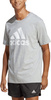 Koszulka męska adidas Essentials Single Jersey 3-Stripes Tee szara IC9350