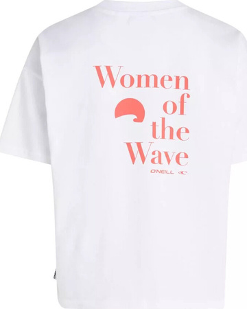 Damska koszulka z krótkim rękawem O'neill WOW T-SHIRT snow white rozmiar M