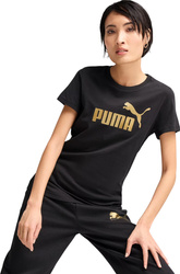 Koszulka damska Puma Ess Metallic No.1 Logo czarna 631536 51