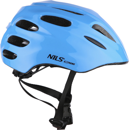 Zestaw kask z ochraniaczami niebieski Nils Extreme mtw01 h210 rozmiar XS