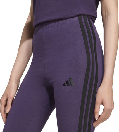 Legginsy damskie adidas Essentials 3-Stripes Cotton fioletowe JY3176