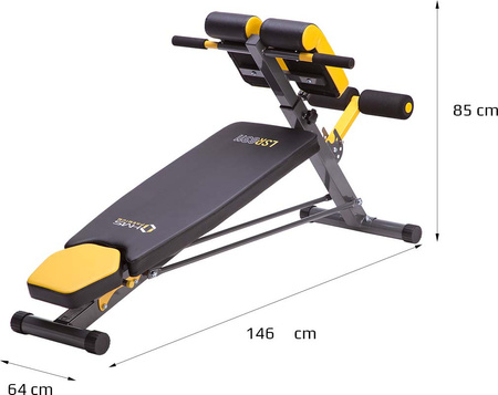 Ławka rzymska treningowa wielofunkcyjna HMS Premium