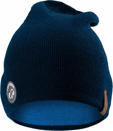 Męska czapka zimowa beanie dwustronna Elbrus Trend niebiesko-granatowa