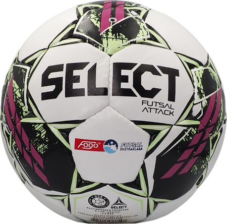 Piłka nożna Select Hala Futsal Attack Fogo Ekstraklasa biało-różowo-zielona 18673