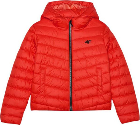 Kurtka puchowa dla chłopca 4F M460 pomarańczowa 4FJWAW24TDJAM460 70S