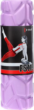 Wałek roller do masażu ćwiczeń fitness HMS FS119 fitness 30CM fioletowy