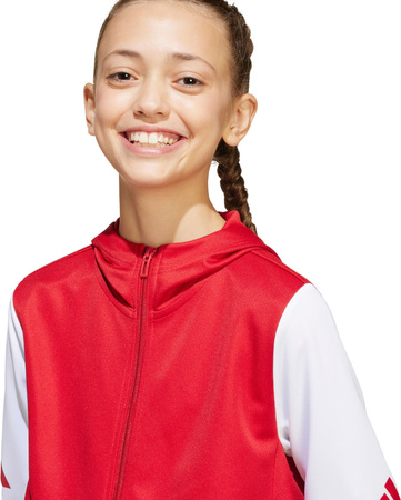 Bluza dla dzieci adidas Squadra 25 Hoodie czerwono-biała JD4801