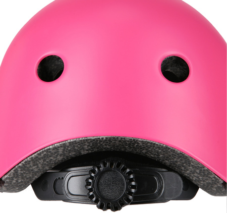 Zestaw kask z ochraniaczami na rower rolki hulajnogę Nils Extreme mr290 h230 różowy rozmiar M