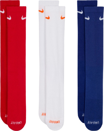 Skarpety Nike Everyday Plus Cushioned 3 pary czerwone, białe, granatowe SX6888 996