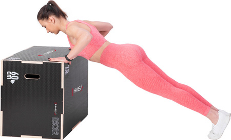 Skrzynia treningowa pylometryczna do ćwiczeń crossfit wzmocniona HMS DSC02 750x600x500mm