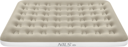 Materac turystyczny dmuchany dwuosobowy Nils Camp beżowy 203x152x22 cm