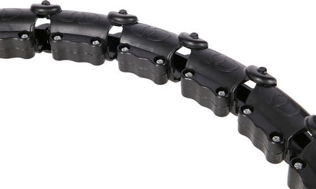 Hula hop z wypustkami i obciążnikiem HMS hhw02 czarne