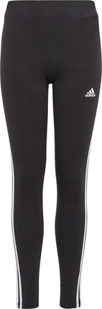 Legginsy dla dzieci adidas Essentials 3-Stripes Cotton Tights czarne IC3623