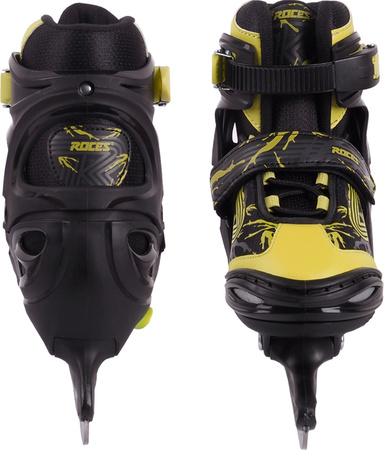 Łyżwy Roces Jokey Ice 3.0 Boy czarno-limonkowe 450707 02
