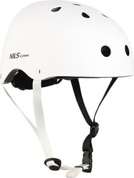 Kask rowerowy na rolki deskorolkę hulajnogę Nils Extreme MTW001 biały rozmiar L 58-61 cm