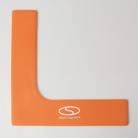Płaskie znaczniki pola - narożniki 25x25 cm 4 szt. jaskrawe pomarańczowe SMJ sport ZPN-O