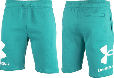 Spodenki męskie Under Armour Rival FLC Big Logo Shorts zielone 1357118 722