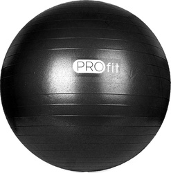 Piłka gimnastyczna Profit 65 cm czarna z pompką DK 2102