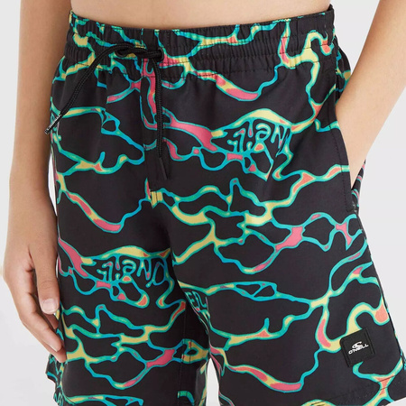 Dziecięce szorty O'neill JACK O'NEILL CALI CRAZY 14'' SWIM SHORTS black ocean view rozmiar 152