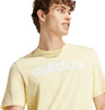 Koszulka męska adidas Essentials Single Jersey Linear Embroidered żółta IZ4769