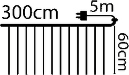 Lampki choinkowe kurtyna świetlna zewnętrzna/wewnętrzna 120 diod LED z pilotem RGB 300x60cm
