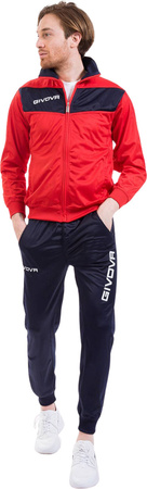 Dres Givova Tuta Visa Triacetato czerwono-granatowy TR018 1204