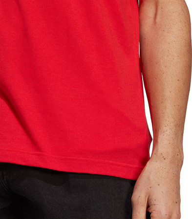 Koszulka męska adidas Essentials Single Jersey Linear Embroidered Logo czerwona IC9278