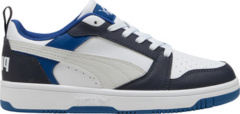 Buty dla dzieci Puma Rebound V6 Lo Mid biało-niebieskie 393833 28