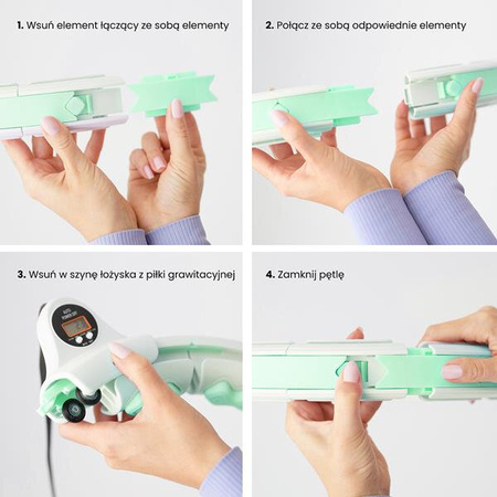 Zestaw hula hop z piłką grawitacyjną i licznikiem HMS hhw06 pas wyszczuplający br163