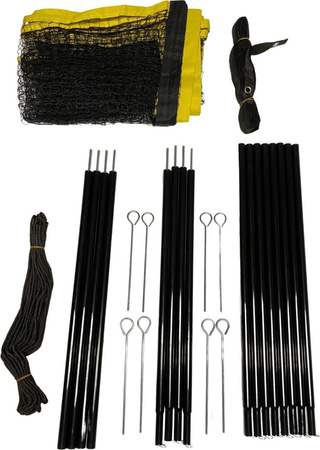 Słupki siatka do siatkonogi badmintona siatkówki Sunflex X-Net 3x3 m 73095